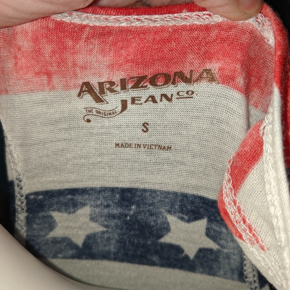 ☀️NWOT Arizona red white and blue tank --size SM - Picture 3 of 3